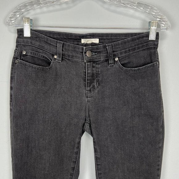 Eileen Fisher Womens Petite Gray Organic Cotton Ankle Jeans Stretch size 4P - Picture 2 of 10